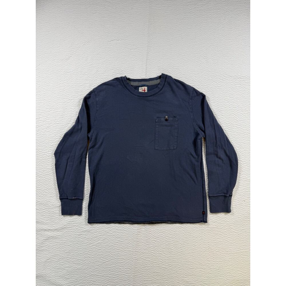 Relwen Shirt Mens Extra Large Navy Long Sleeve Crewneck Casual Pocket